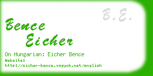 bence eicher business card